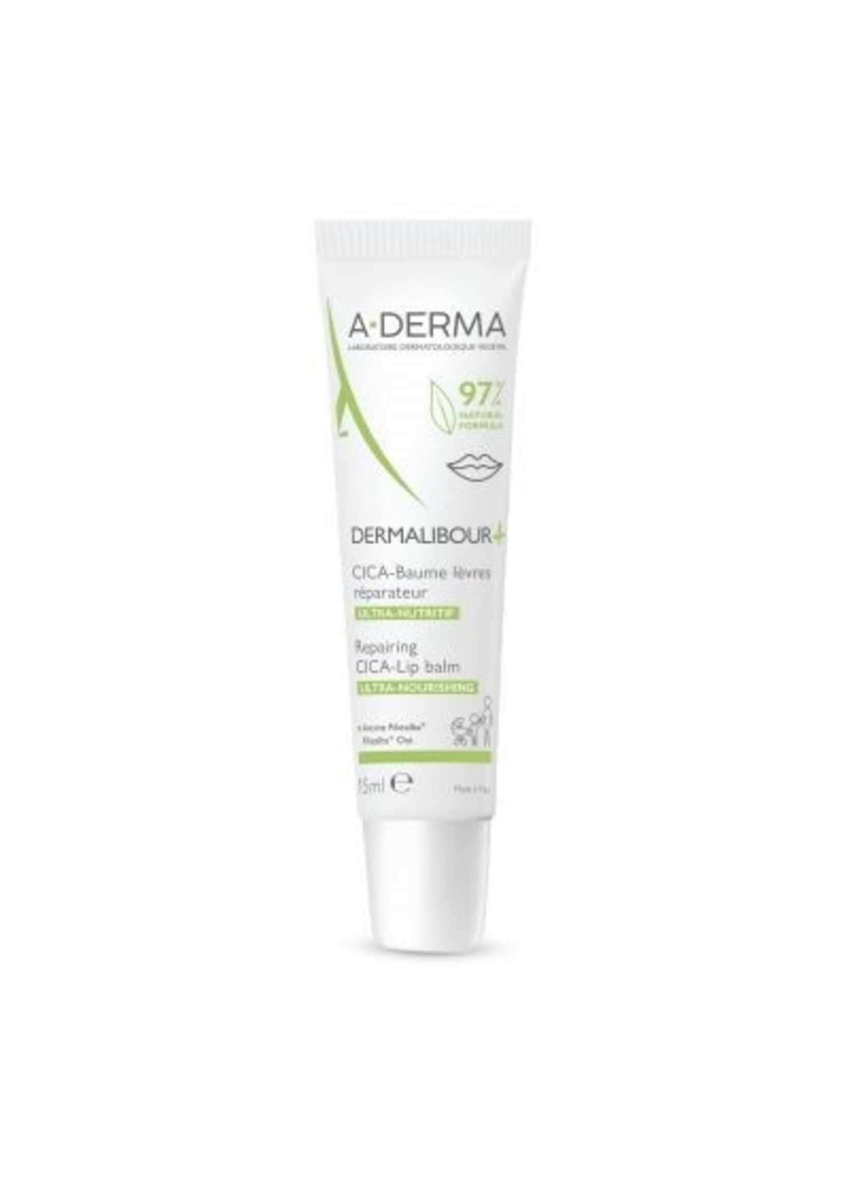 Aderma A-Derma Dermalibour+ Herstellende CICA-Lippenbalsem 15 ml