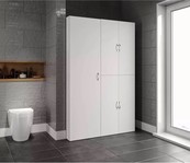 Was meubel om de droger boven de wasmachine te plaatsen -Met Zij Kast -Met deur