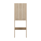 Wasmachine opbouw licht eiken wasmachine/ wasdroger  kast