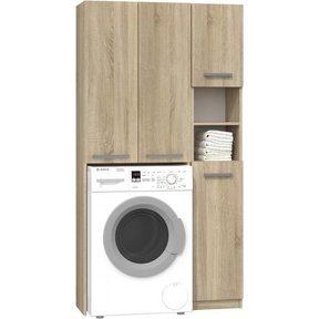 Wasmachine ombouw DD licht eiken