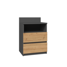 Nachtkastjes -Zwart Eiken