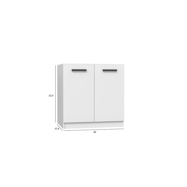 Keukenkastje wit voor spoelbak 80 cm