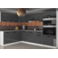 Maxy-shop Keuken 420 cm antraciet glans met werkblad