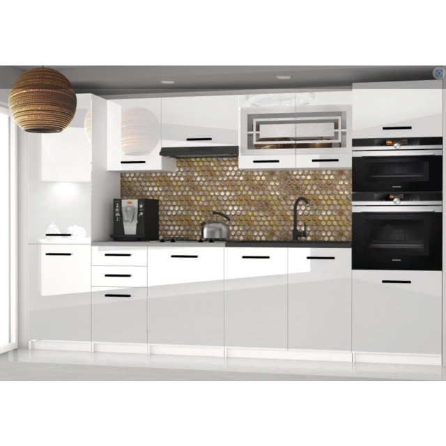 Keuken wit glans 300 met werkblad