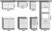 Keuken antraciet glans 240 met werkblad Keuken antraciet glans 240 met werkblad