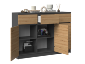 Dressoir Antraciet Eiken