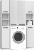 Wasmachinekast Met 2 kolomkasten Wit