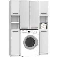 Wasmachinekast DD Met 2 kolomkasten Wit