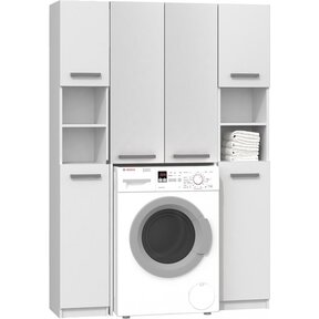 Wasmachinekast DD Met 2 kolomkasten Wit