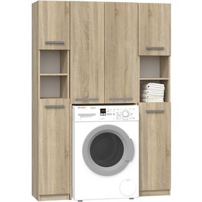 Wasmachinekast DD met 2 kolomkasten sonoma
