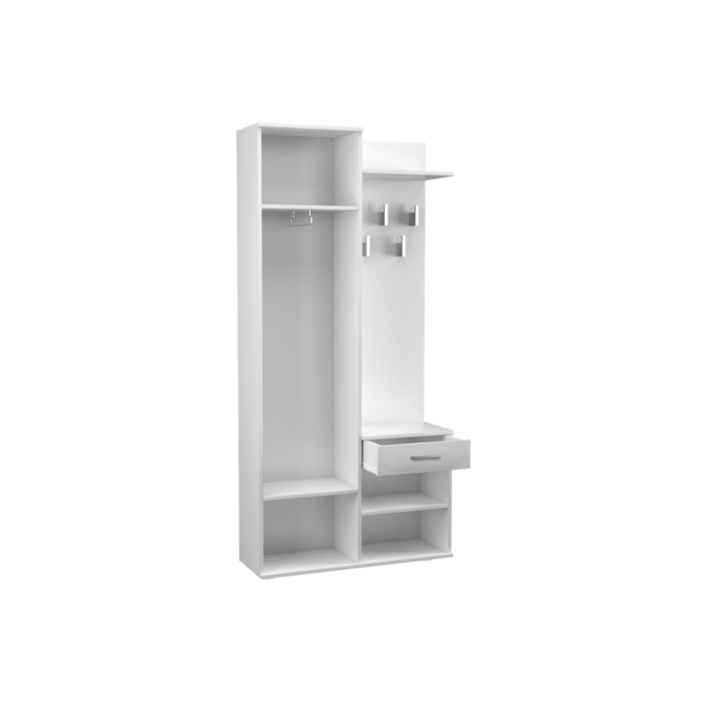 Halkast Met Kapstok en spiegel