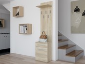 Halmeubel licht eiken 5 haken