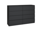 Ladekast  140 cm 8 lades zwart