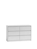 Ladekast 120cm  6 lades  wit Ladekast 120cm  6 lades  wit