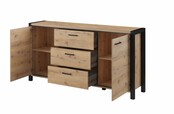 Dressoir Aktiv  Eiken  Zwart 180-cm