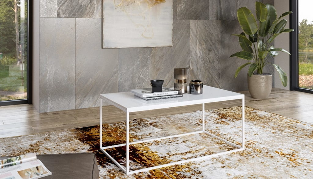 Salontafel IVINS Keramiek Wit marmer