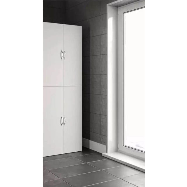 Wasmachine/wasdroger kast om de droger boven de wasmachine te plaatsen met deuren