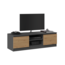Maxy-shop Tv meubel antraciet met eiken kleur  120 cm
