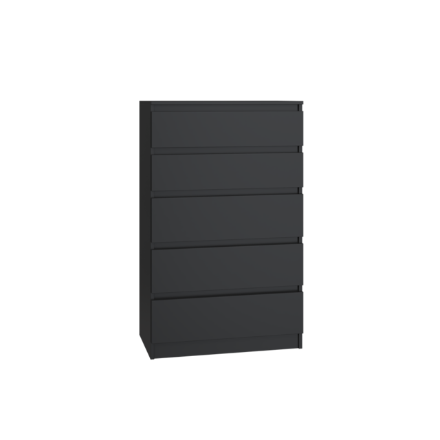 Ladekast zwart 5 lades