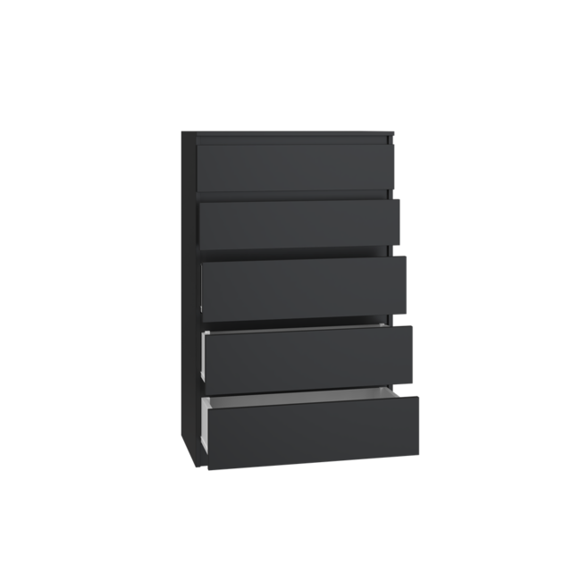 Ladekast zwart 5 lades