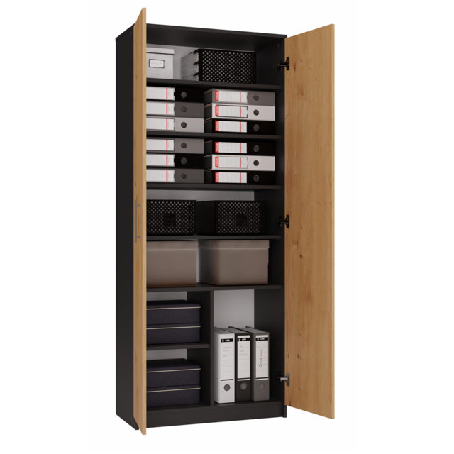 Kantoorkast antraciet eiken kleur