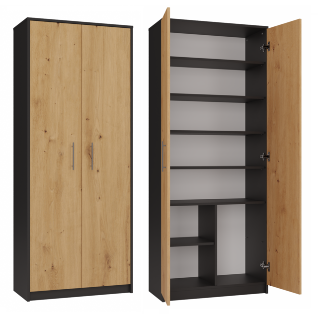 Kantoorkast antraciet eiken kleur