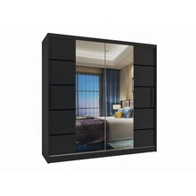 Kledingkast zwart 200 cm