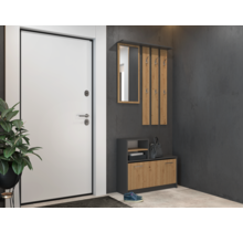 Halmeubel - met Spiegel, Kapstok en Schoenenkast