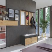 Schoenenbank met kapstok  en spiegel