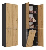 Badkamerkast Opbergkast Met 1 Wasmand