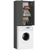 Wasmachine opbouw antraciet  wasmachine/ wasdroger  kast