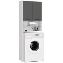 Wasmachine kast wit antraciet DK