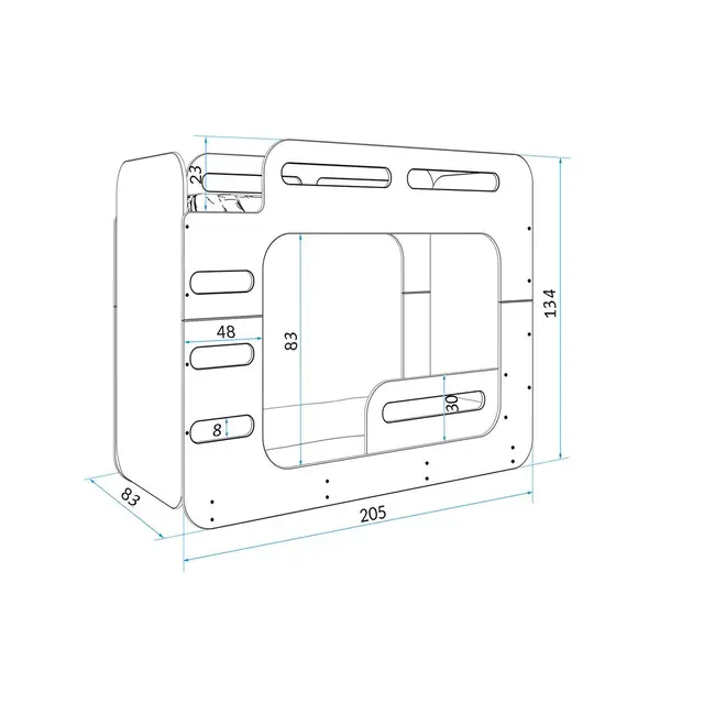 jeugd/tienerbed Max 2  incl matrassen