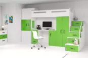 tienerbed/hoogslaper met bureau en matras Max 4 tienerbed/hoogslaper met bureau en matras Max 4
