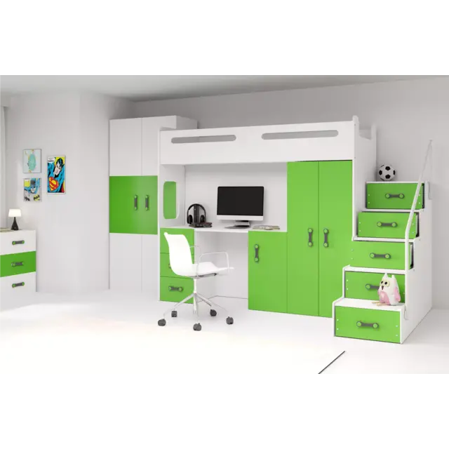 tienerbed/hoogslaper met bureau en matras Max 4 tienerbed/hoogslaper met bureau en matras Max 4