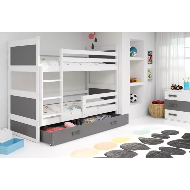 stapelbed Rico 2 pers 80 x 190  met matras en opberglade stapelbed Rico 2 pers 80 x 190  met matras en opberglade