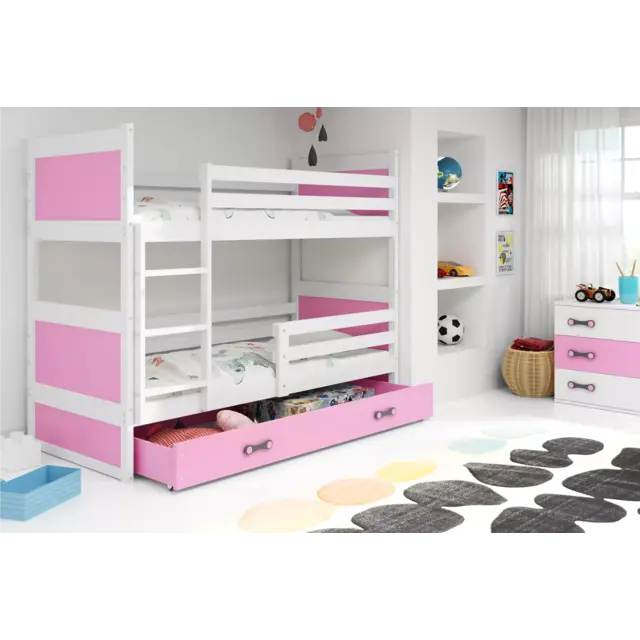 stapelbed Rico 2 pers 80 x 190  met matras en opberglade stapelbed Rico 2 pers 80 x 190  met matras en opberglade