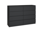Ladekast  zwart  120 cm 8 lades Ladekast  zwart  120 cm 8 lades