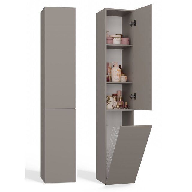 Opbergkast Met Wasmand-klei-kolomkast met wasmand