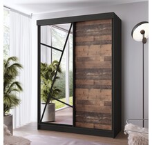 Kledingkast Vena  Zwart old style 167 cm