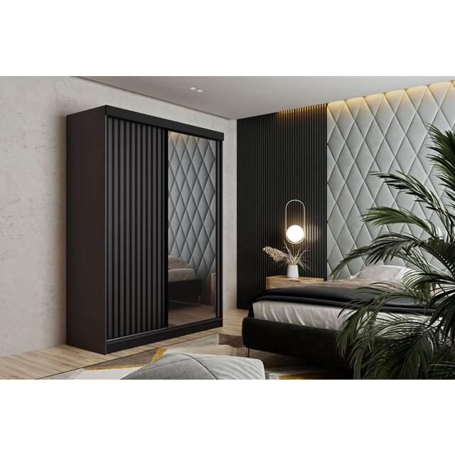 Schuifdeurkast  met spiegel  malani 138 cm