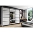 Maxy-shop Kledingkast Amo Wit Zwart 250 cm breed