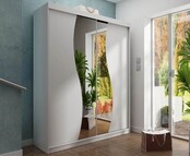 Schuifdeurkast  amo 150 wit  met spiegels Schuifdeurkast  amo 150 wit  met spiegels