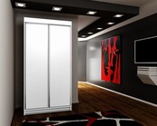 Schuifdeurkast  wit 100 cm