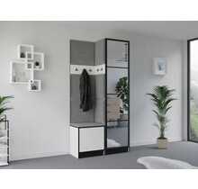 Halmeubel met Kapstok  en Spiegel