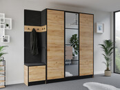 Halmeubel  Girona met Kapstok  en spiegel