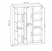 Halmeubel  Girona met Kapstok  en spiegel