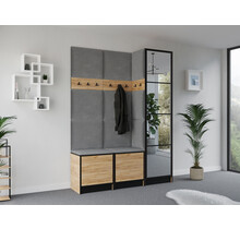 Halmeubel  Murcia met Kapstok  en spiegel