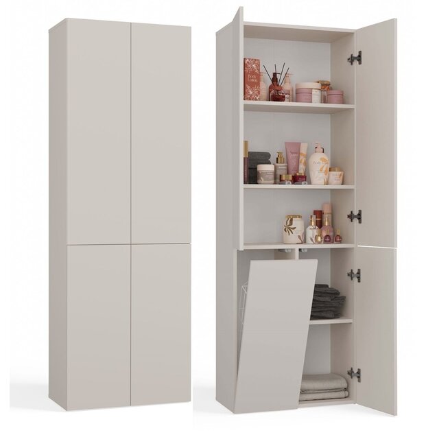 Badkamerkast Opbergkast Met 1 Wasmand