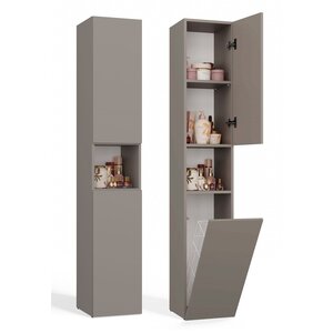 Bathroom cabinet with laundry basket Artisan Antrazite - Wardrobe - Bathroom furniture - Bathroom rack - Storage cabinet - Tall bathroom cabinet - Tall bathroom cabinet - Multifunctional cabinet